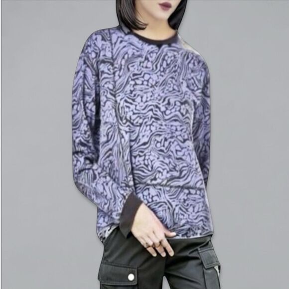 NWT Johnny Was Calme Seamed Oversized Pullover Sweatshirt - Picture 8 of 12